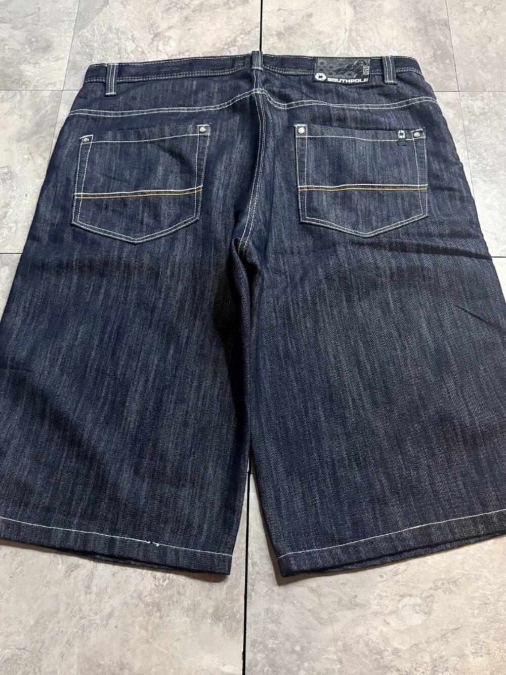 Southpole Green Tab Baggy Denim Jorts 42 Dark